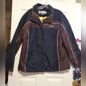 Columbia Women's Black and Brown Performance Jacket Sz XL